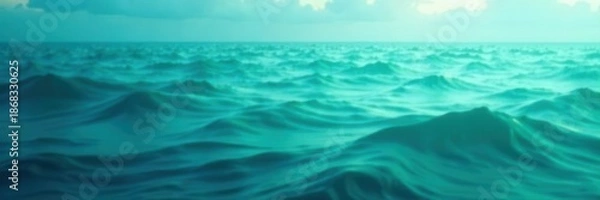 Obraz Ocean-inspired gradient, blended blue-green hues , gradient, soft, subtle