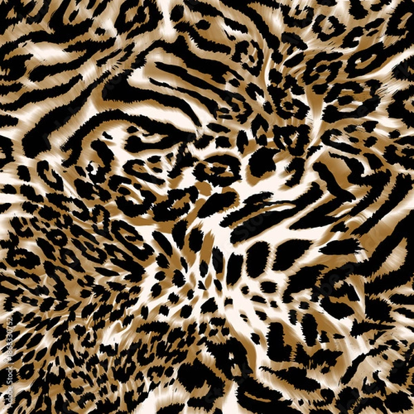 Obraz Illustration leopard pattern, textile animal print.