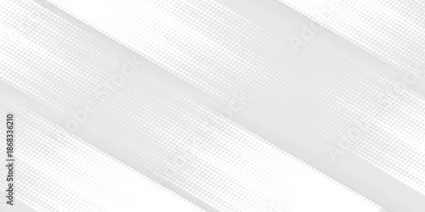 Obraz Dot white gray wave light technology texture background. illustration eps 10