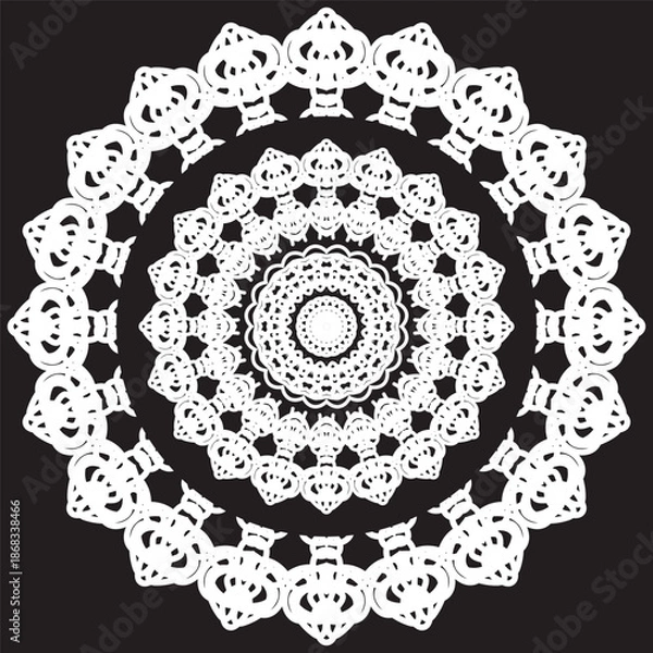 Obraz Circular Rosette Pattern with Layered Symmetry