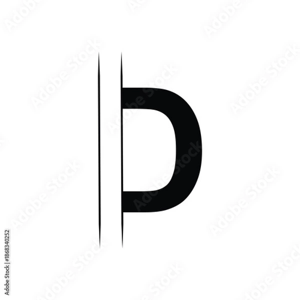 Obraz Initial D logo design vector Template Abstract Letter D vector illustration logo design.
