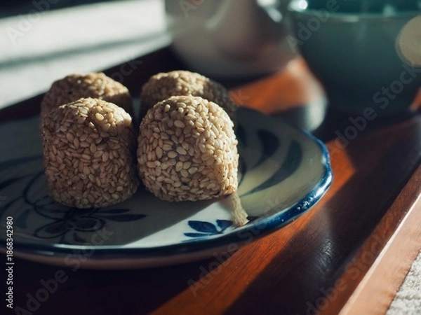 Obraz 아시아 음식 깨찰떡, 간식