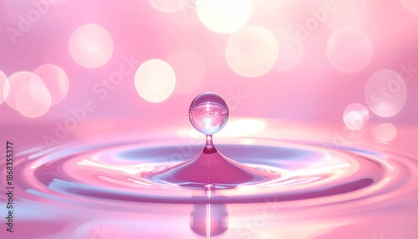 Obraz pink water drop