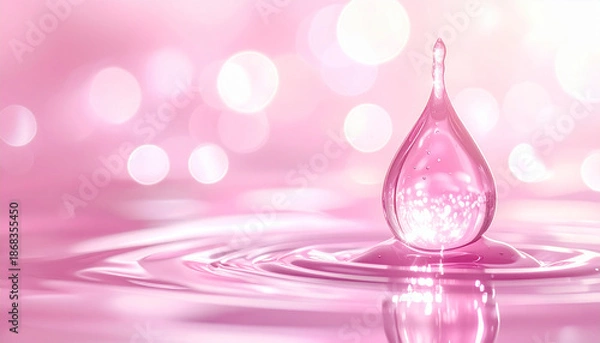 Obraz pink water drop