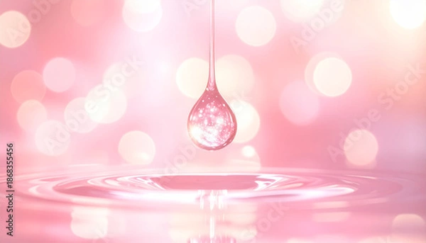Obraz pink water drop