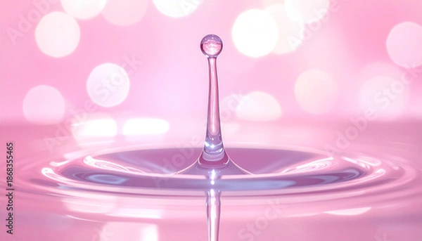 Obraz pink water drops