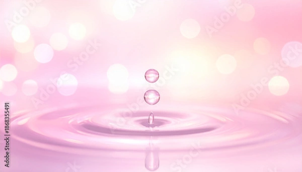 Obraz pink water drop