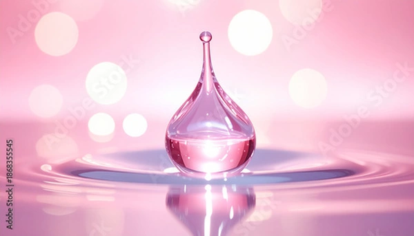 Obraz pink water drop