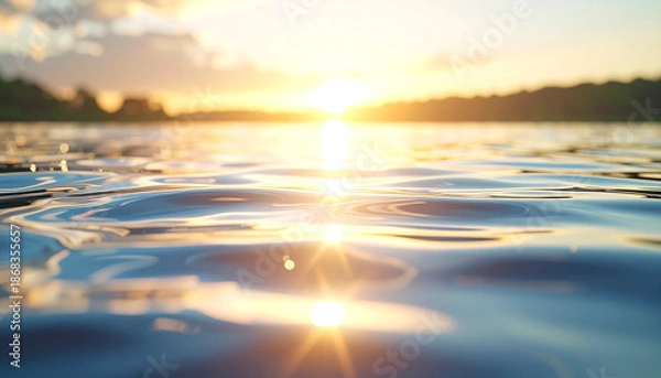 Obraz sunset on the lake