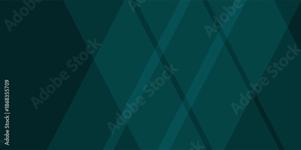 Obraz Abstract vector dark green overlap 3D background. Simple background with shadow and lines pattern. modern design