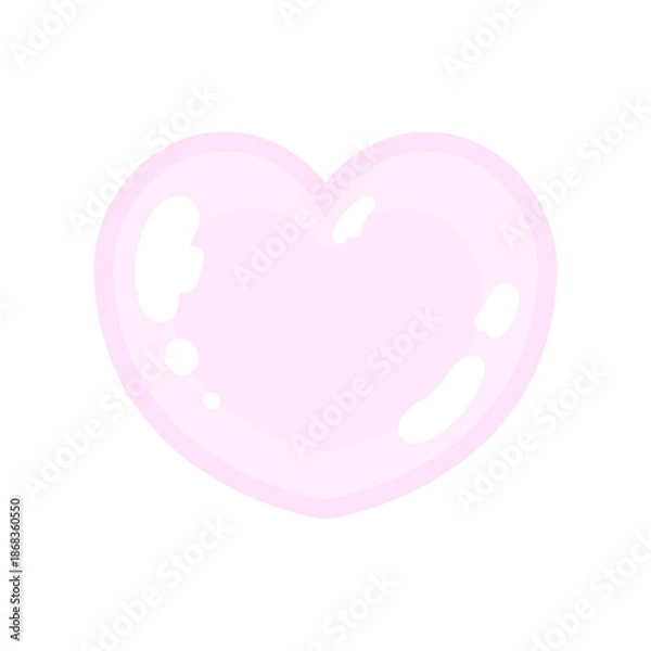 Obraz ぷっくり光沢ピンクハートボタン♪PNG