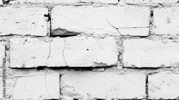 Obraz Aged Whitewashed Brick Wall Texture