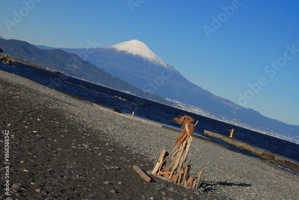 Obraz 【静岡県】三保の松原から望む絶景の富士山