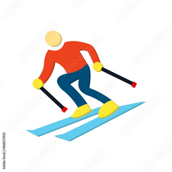 Obraz downhill skier