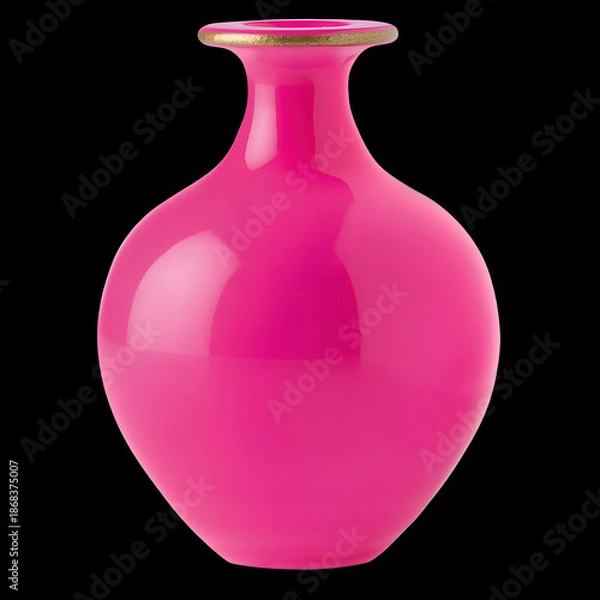 Obraz pink glass vase