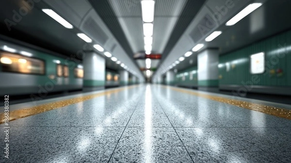 Fototapeta Empty subway platform