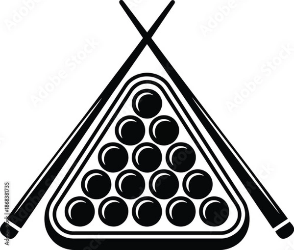 Fototapeta Pool table setup