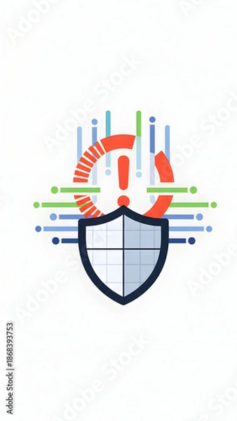 Obraz Cybersecurity Shield Protection Data Safety Concept.
