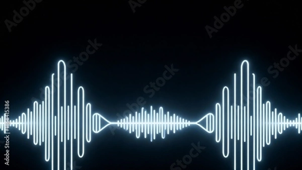 Obraz Minimal Digital Audio Waveform Background