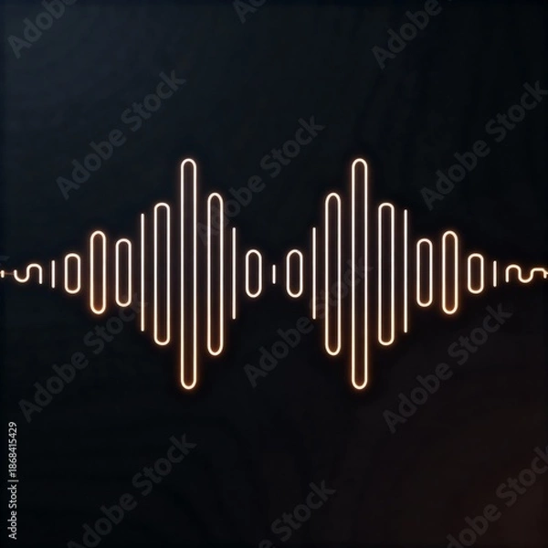 Obraz Minimal Digital Audio Waveform Background