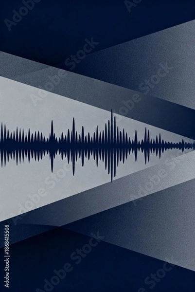 Obraz Corporate Audio Waveform Technology Background