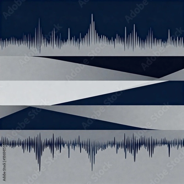 Obraz Corporate Audio Waveform Technology Background