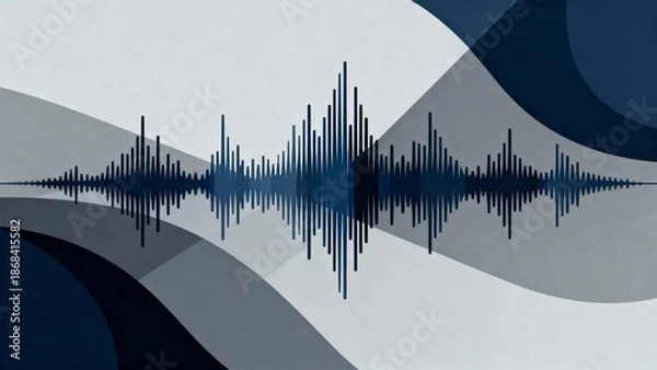 Obraz Corporate Audio Waveform Technology Background