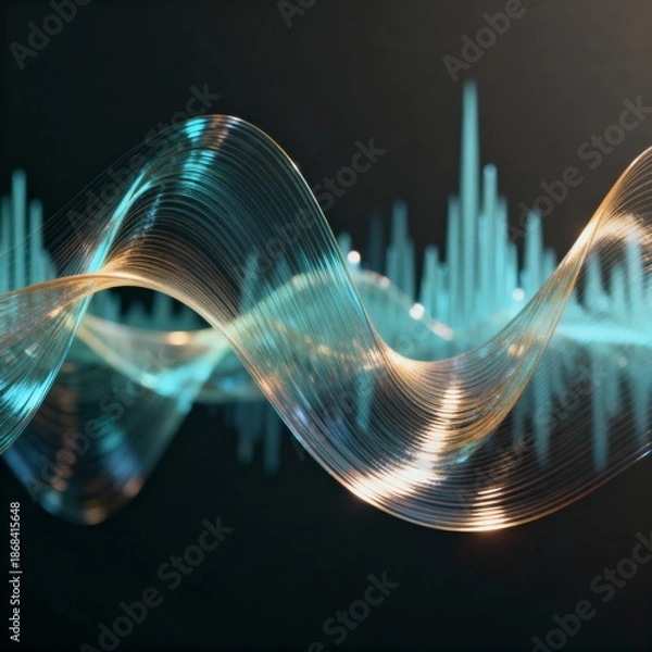 Obraz Dynamic Audio Waveform Motion Visualization