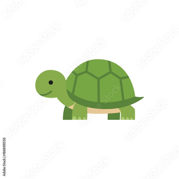 Obraz cute cartoon turtle vector design concept flat style