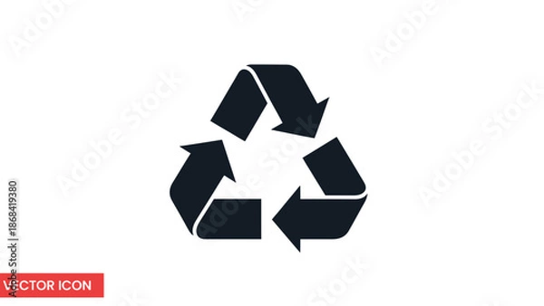 Obraz Recycle Symbol Icon Vector Graphic.
