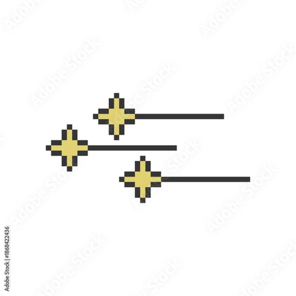 Obraz shooting star element pixel art
