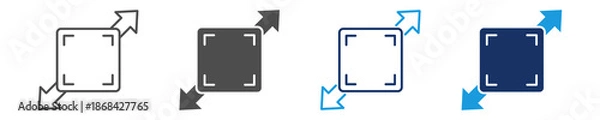 Obraz page resize icon set multiple concept