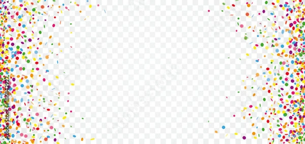 Obraz Colored Confetti Transparent Header