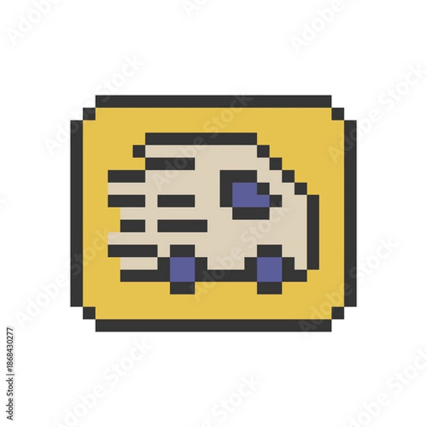 Obraz truck container cargo pixel art