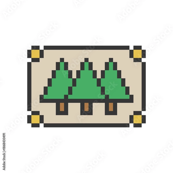Obraz forest pixel art for your needs
