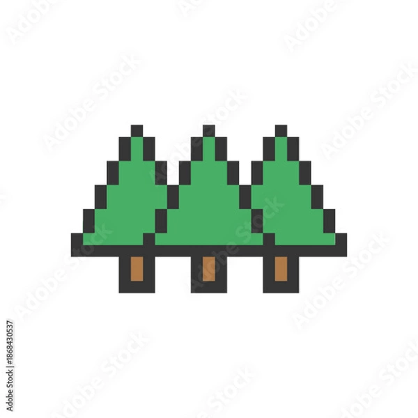Obraz forest pixel art for your needs