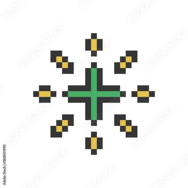Obraz plus sign symbol pixel art