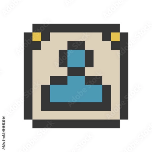 Obraz user sign icon pixel art