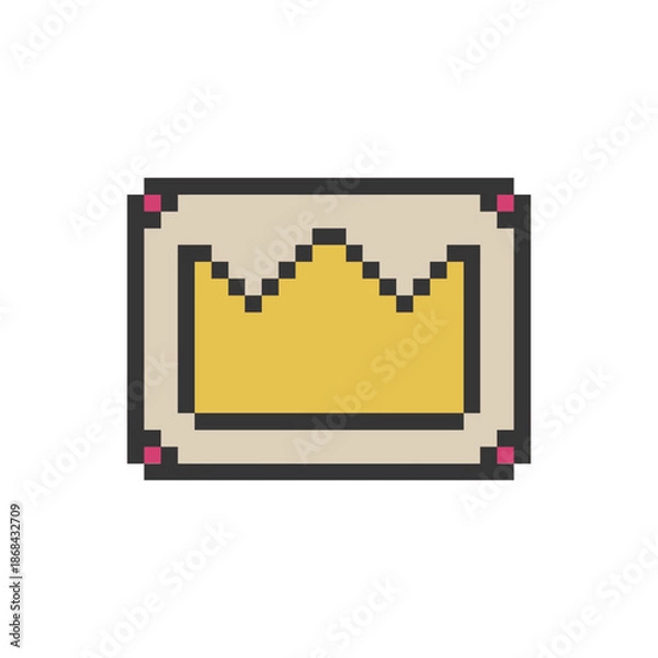 Obraz crown pixel art for your needs