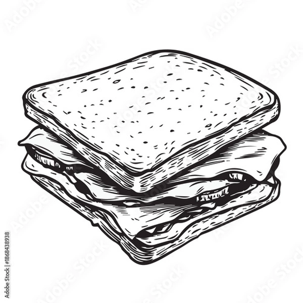 Obraz sandwich on white