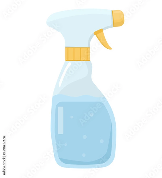 Obraz Cleaning Spray Bottle Flat Vector Illustration