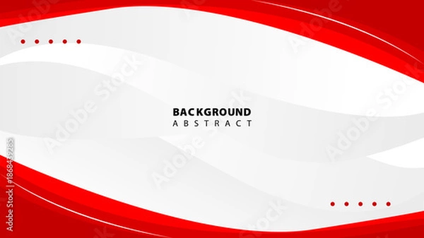 Fototapeta BACKGROUND ABSTRACT GEOMETRIC RED AND WHITE