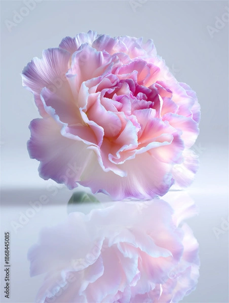 Obraz 幻想的な虹色の光を纏った一輪の花のクローズアップ