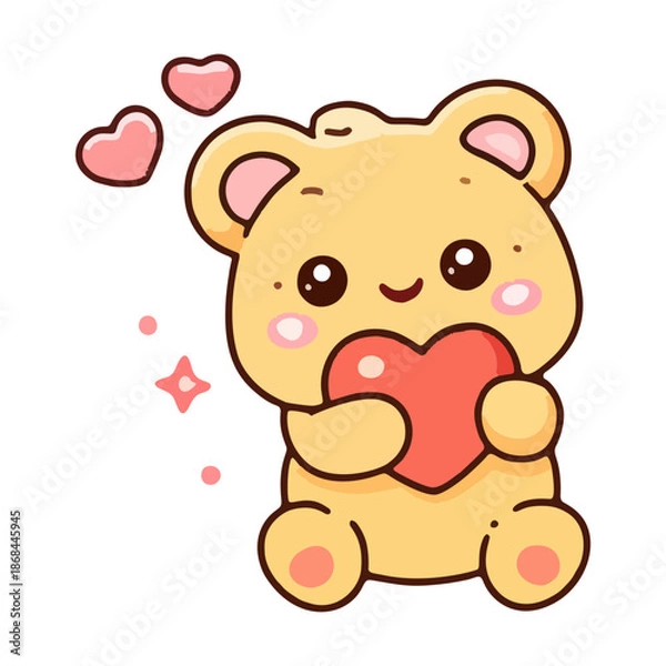 Obraz teddy bear with heart