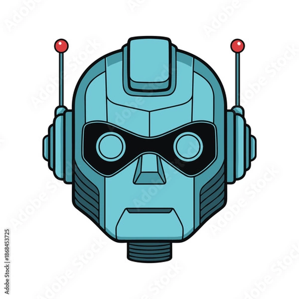 Obraz Futuristic robot helmet Vector