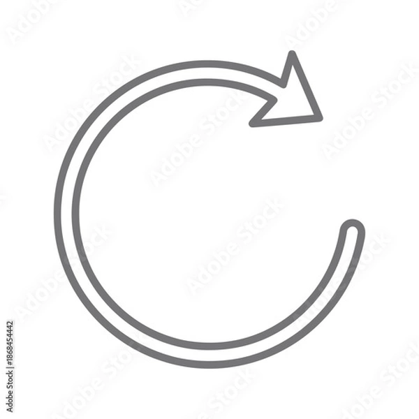Obraz Arrow indicating circular movement Vector