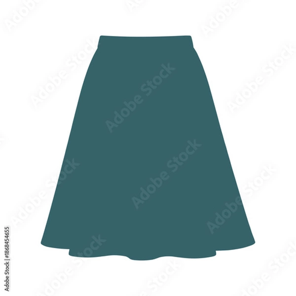 Obraz Teal a-line skirt Vector