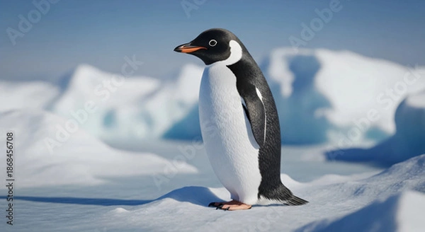 Obraz penguin on ice