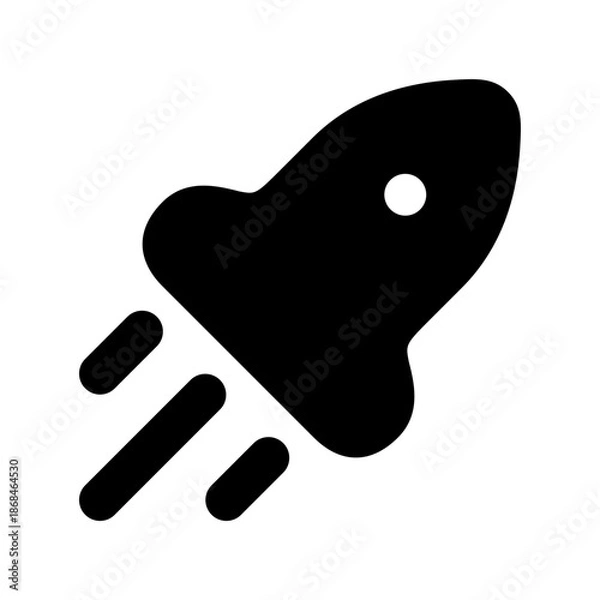 Obraz Rocket icon vector UI