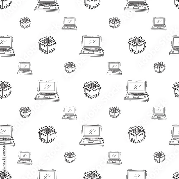 Obraz hand drawn business seamless pattern